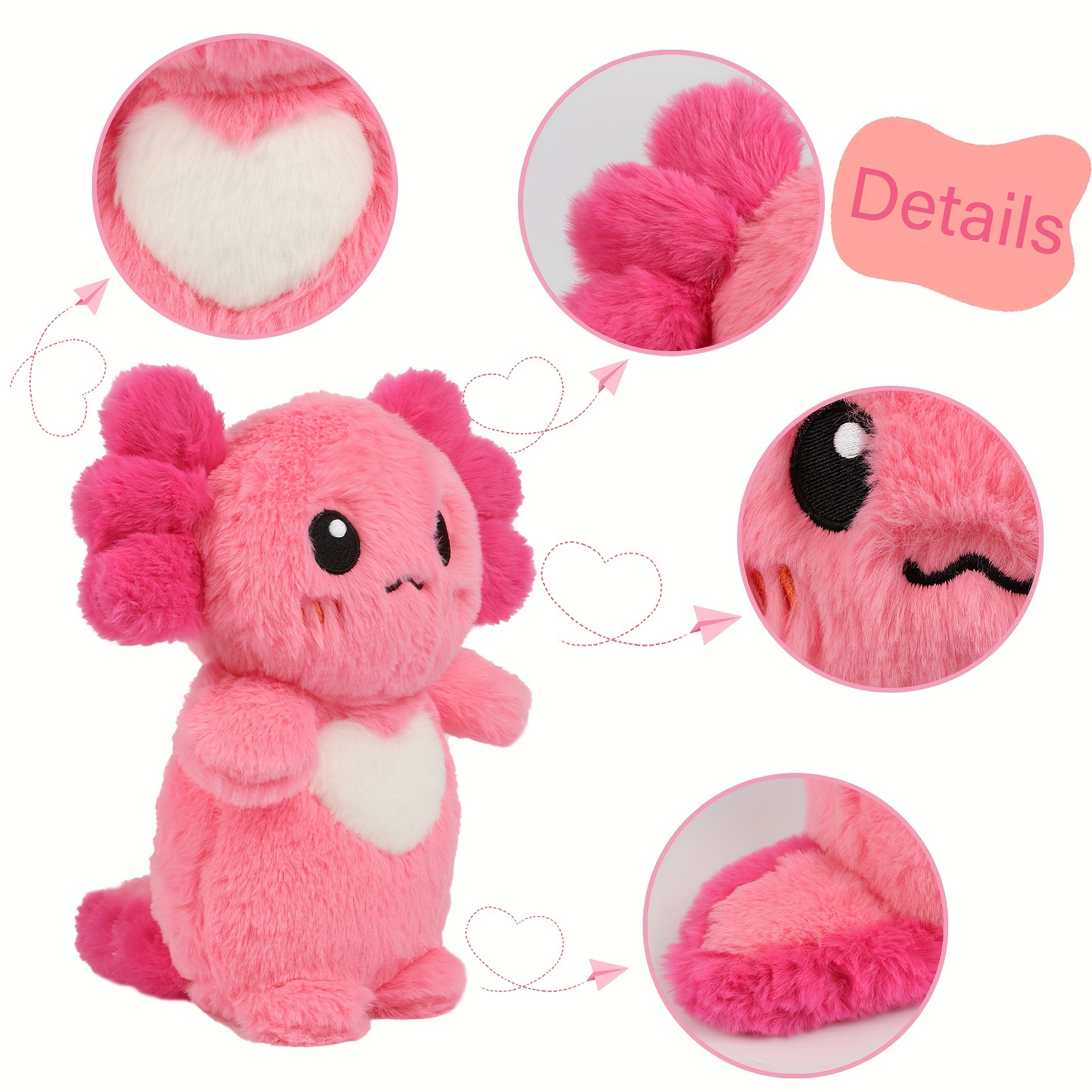 Cute Soft Axolotl Toys Cozy Pillow Plush Stuffed Animals - Temu