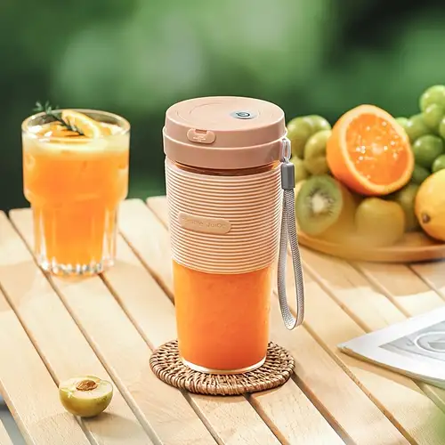  Portable Blender for Shakes and Smoothies Personal Small Drink  Electric Blender Cup USB Rechargeable 380ml(13oz) and 6 Blades Shake Mixer  Tarvel Mini Fresh Juice Blender Bottle with a Straw (white): Home