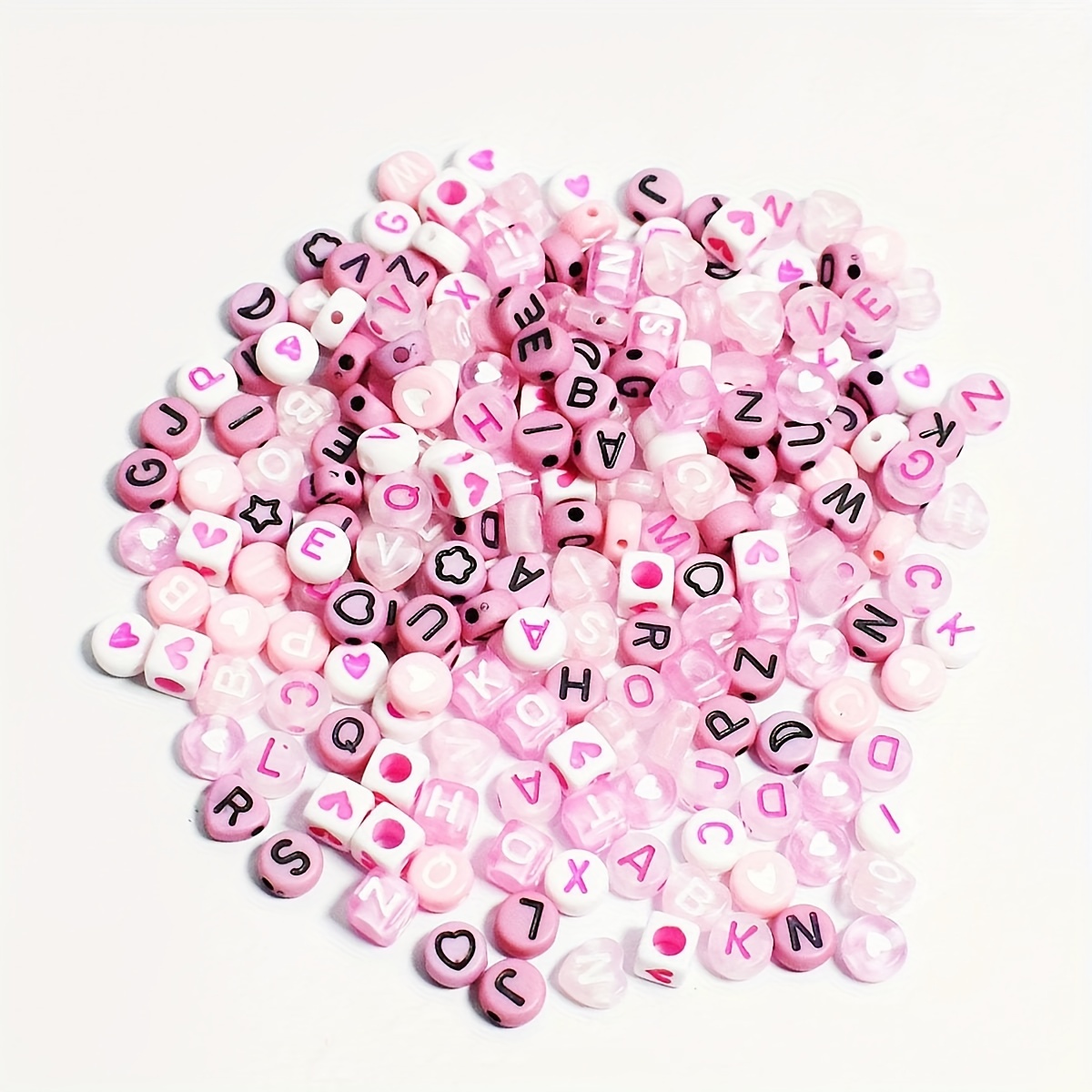 Beads Cubic Loose Beads Letter Beads For Necklace Bracelet - Temu