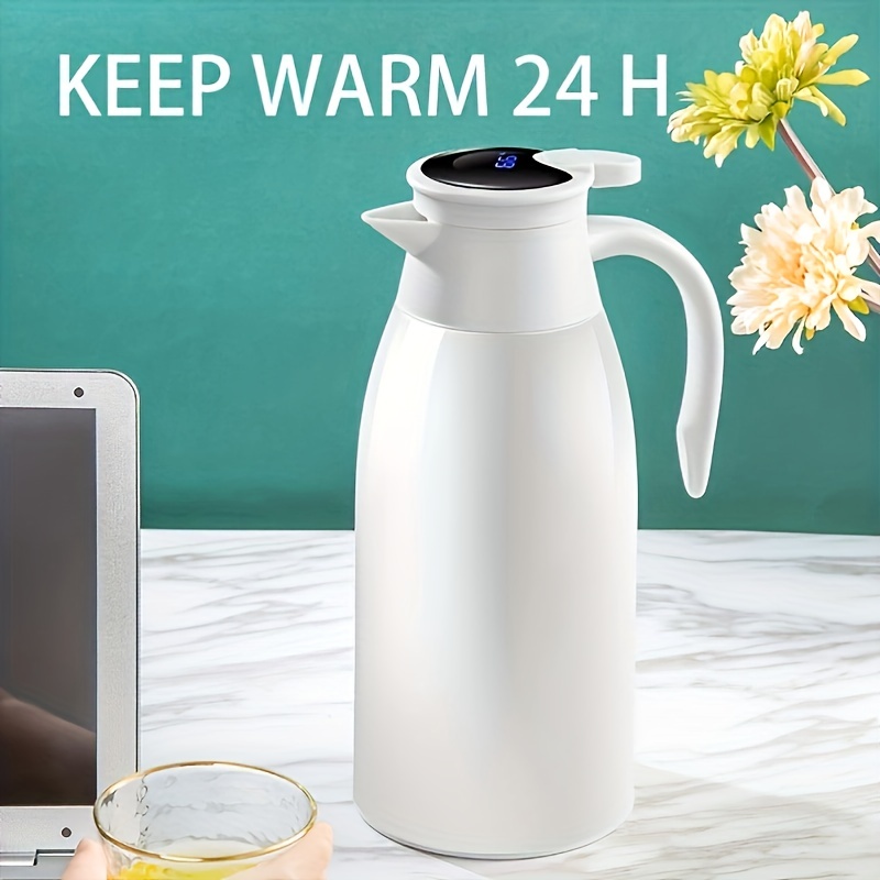 1pc Intelligent Temperature Insulation Cup 64oz 1900ml Hot Kettle