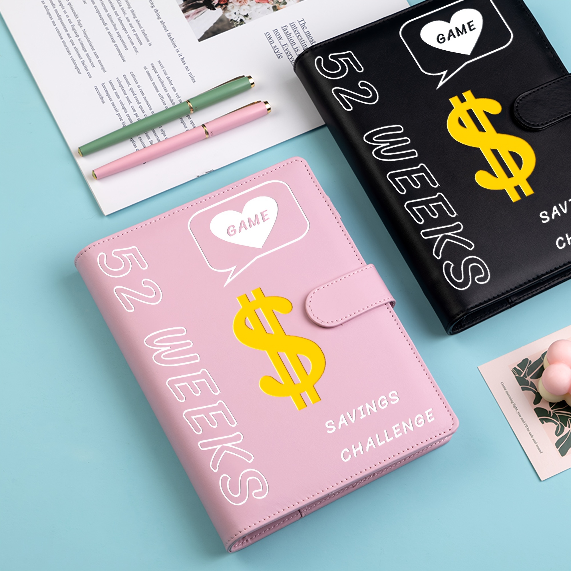 Carpeta de ahorro de 52 semanas, libro de presupuesto reutilizable con  sobres de efectivo, carpeta de dinero para ahorrar dinero, organizadores  recargables - AliExpress