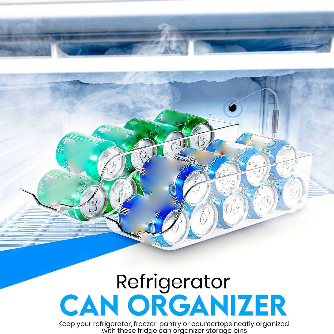 Utopia Home - Fridge Organizer Bins - Set of 8 Refrigerator Organizing Bins  - Pantry Organizers and Storage - Stackable Clear Storage Bins For Home 