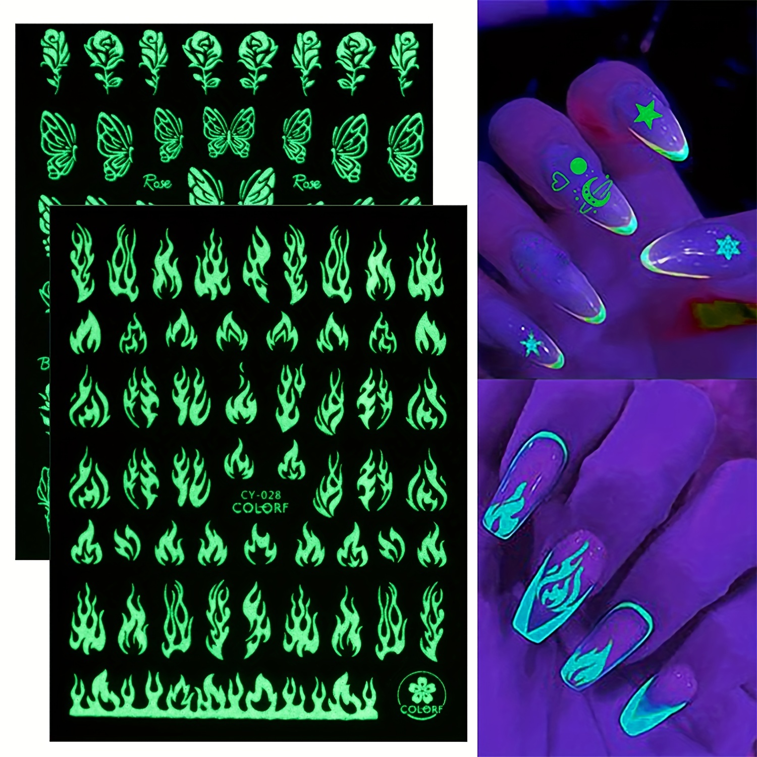 10Rolls Foil Stickers Black Moon Snake Evil Eye Nail Art Transfer Wrap  Decor
