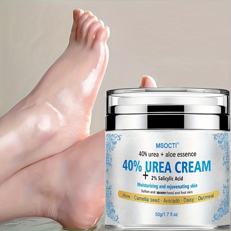 

50g Urea Cream 40% Plus Salicylic Acid 2%, Foot Cream For Dry Cracked Feet Heels Knees Elbows Hands Foot Moisturizer For Feet Care