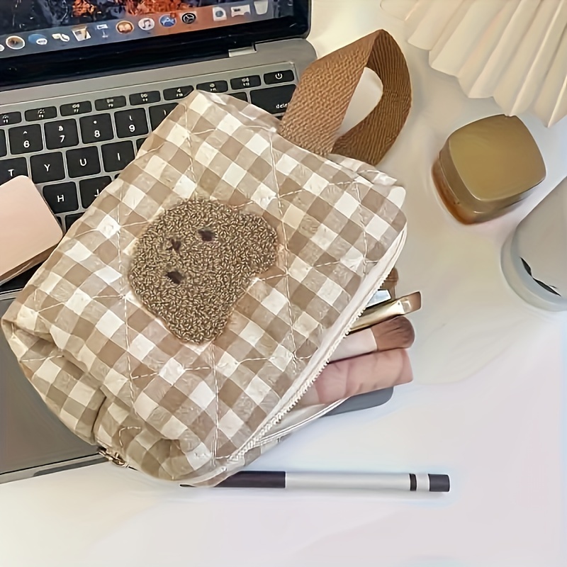 Cute Cartoon Pattern Cosmetic Bag Large Capacity Portable - Temu