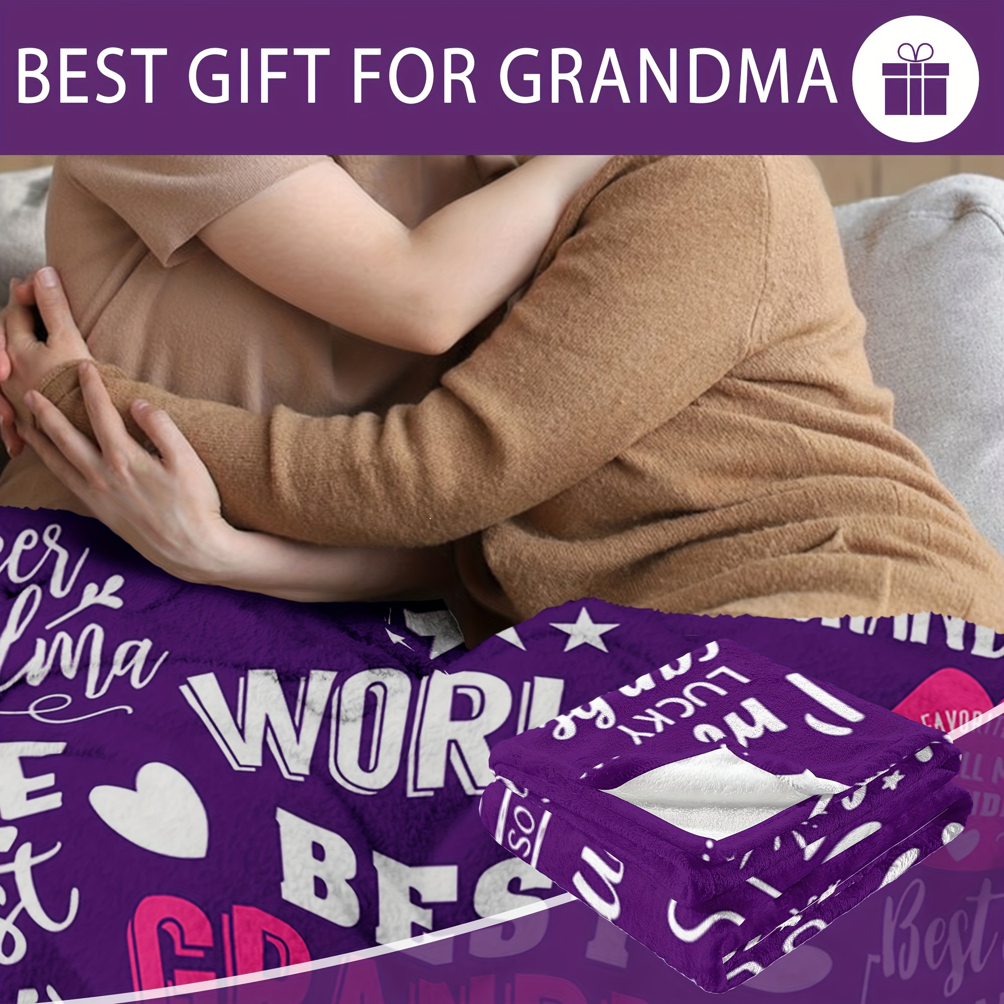 Gifts for Grandma Blanket,Grandma Gifts from Grandkids,Best Grandma  Gifts,Grandma Birthday Gifts from Grandchildren,Gifts for Grandmother,Throw