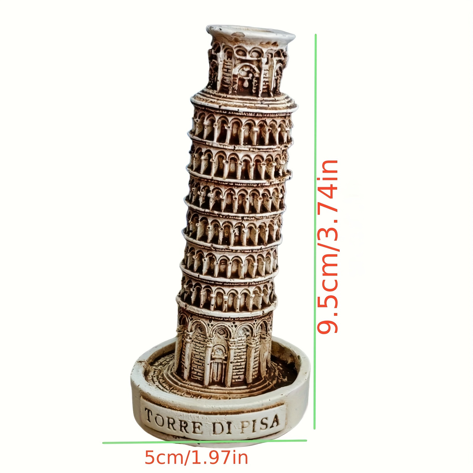 Image of 1pc Tower Of Decorative Ornament Italian Tower Of Model Resin Tower Fashion Home Decoration Ornament Resin Crafts Bonsai Embellishment Aquarium Fish Tank Pet Ornament