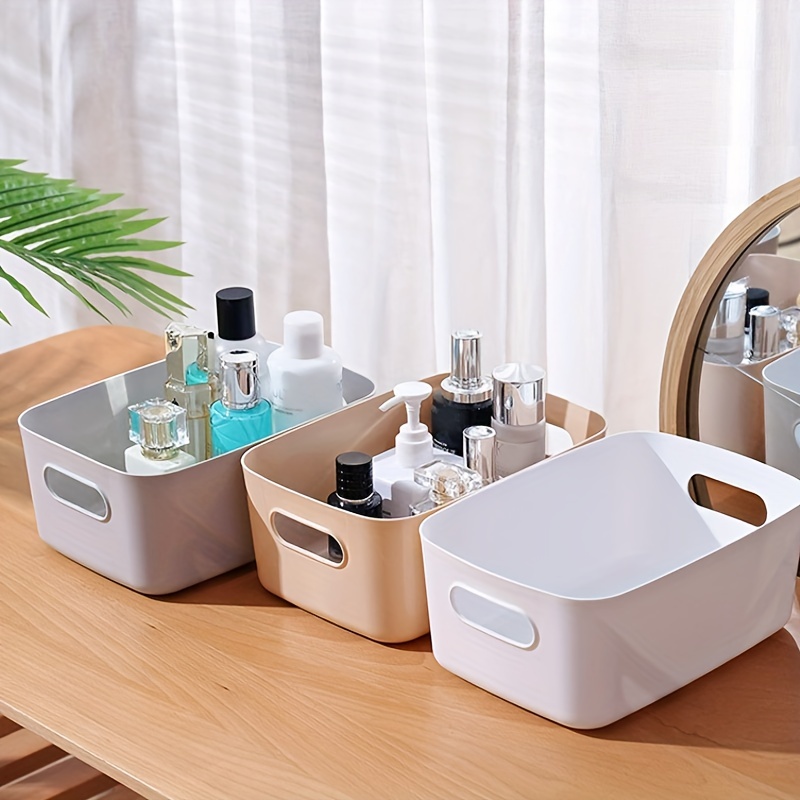 1pc Plastic Storage Basket, Bathroom Cosmetic & Skin Care Products  Organizer, Can Be Used To Organize Socks, Underwear And Other Items