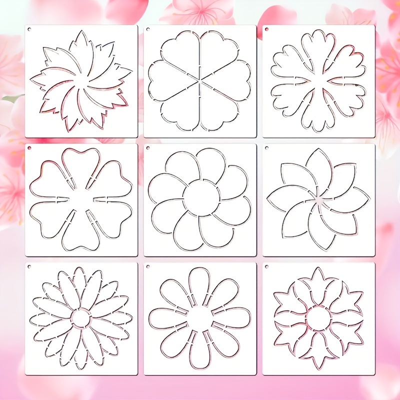 Reusable Flower Line Quilting Stencil Kit Perfect For Sewing - Temu