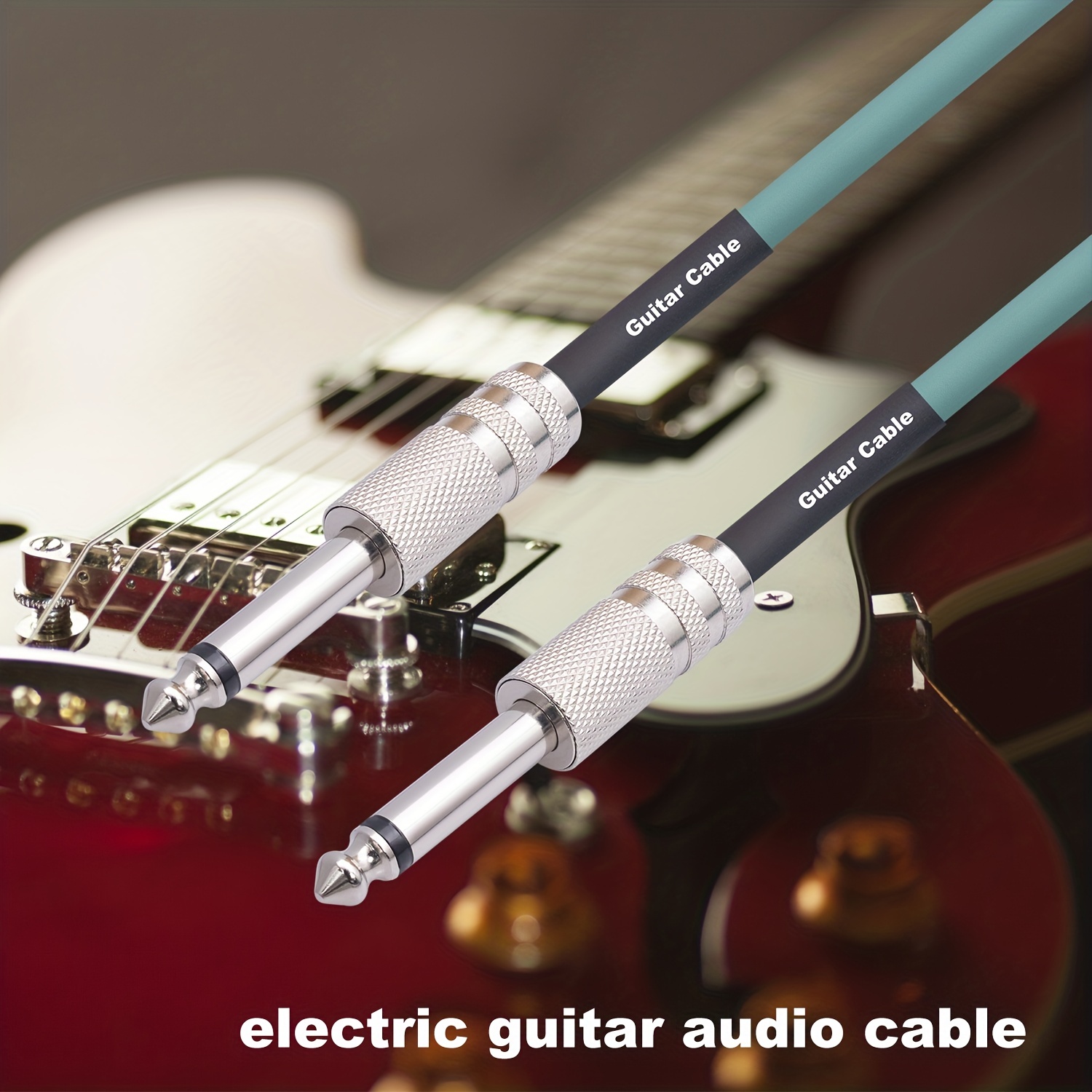 Guitar Cord Instrument Cable - Pro Audio Wire Electric Music Straight Gold  Jack 609132684159