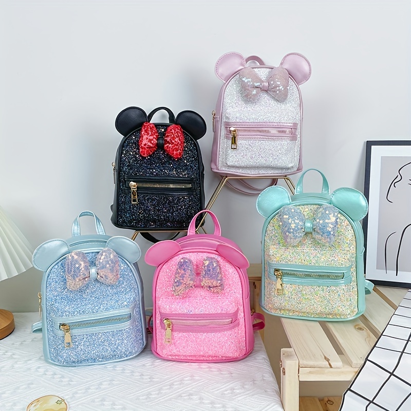 Children's Sequin Bow Ears Backpack