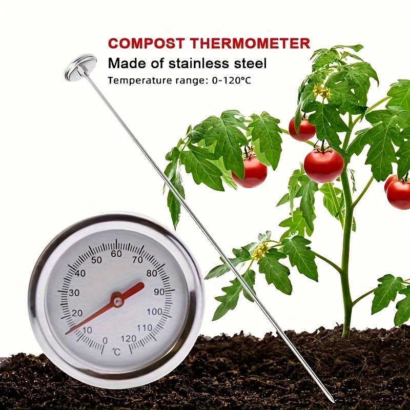 1pc, 9.84inch Indoor Thermometer, Large Outdoor Thermometers For Patio,  Round Wall Thermometer, No Battery Needed Hanging Thermometer