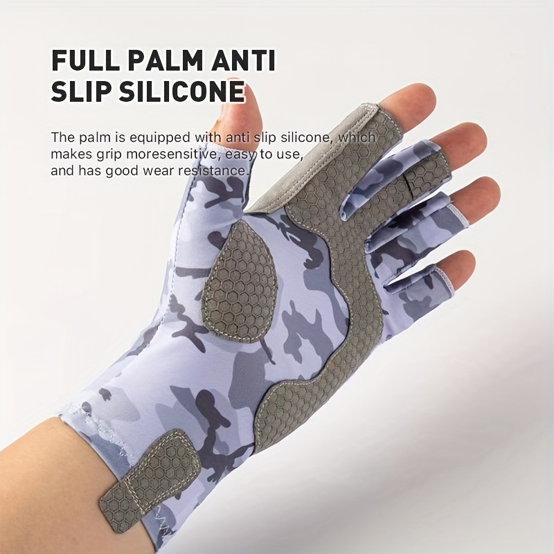 Breathable Fingerless Fishing Gloves Outdoor Sun Protection - Temu