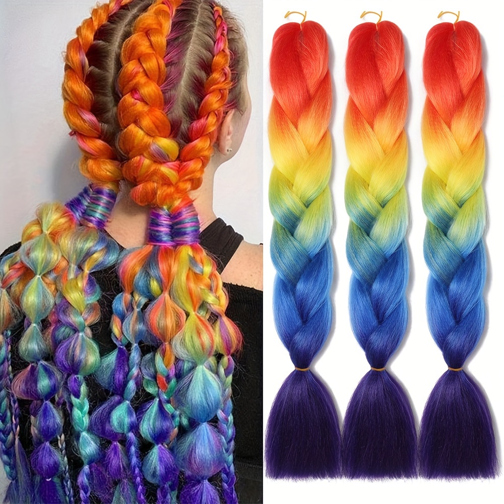 Synthetic Available In Different Colors Jumbo Braiding Hair - Temu Canada