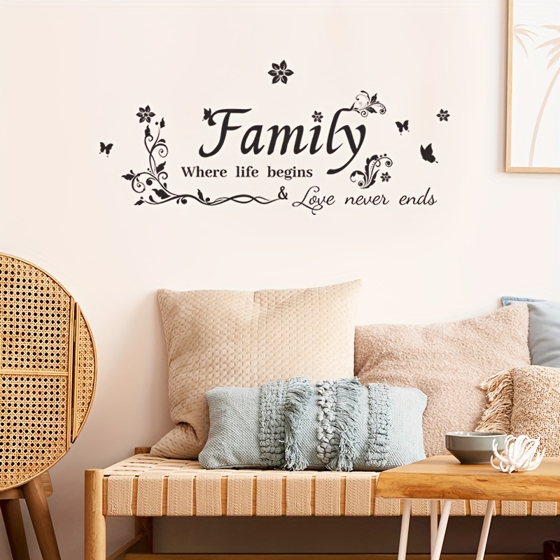 Wall Sticker VINYL WALL ART DECAL Family Wall Quote Bedroom Wall