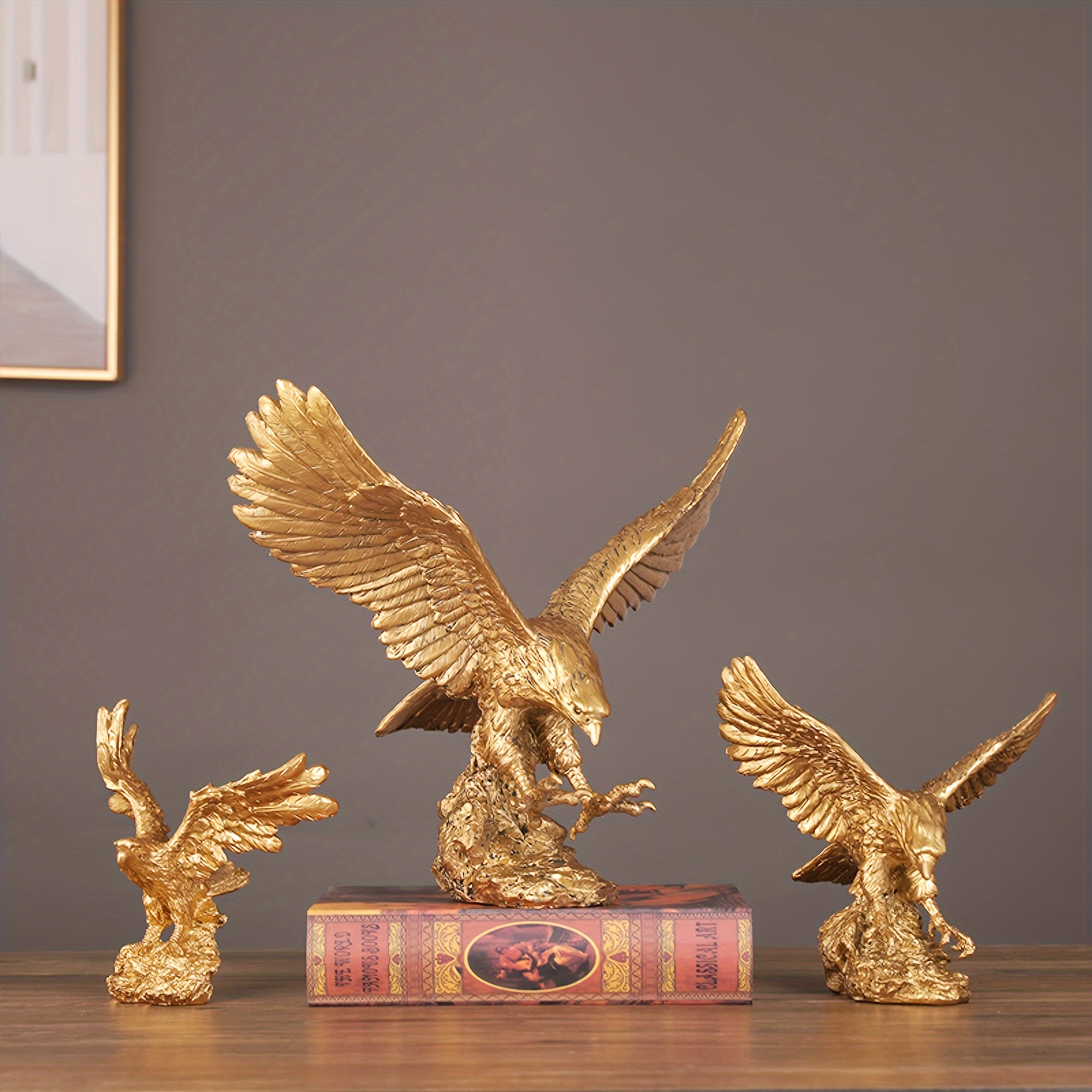 Eagle Statue Resin Sculpture Frgurine Carving Decorative - Temu