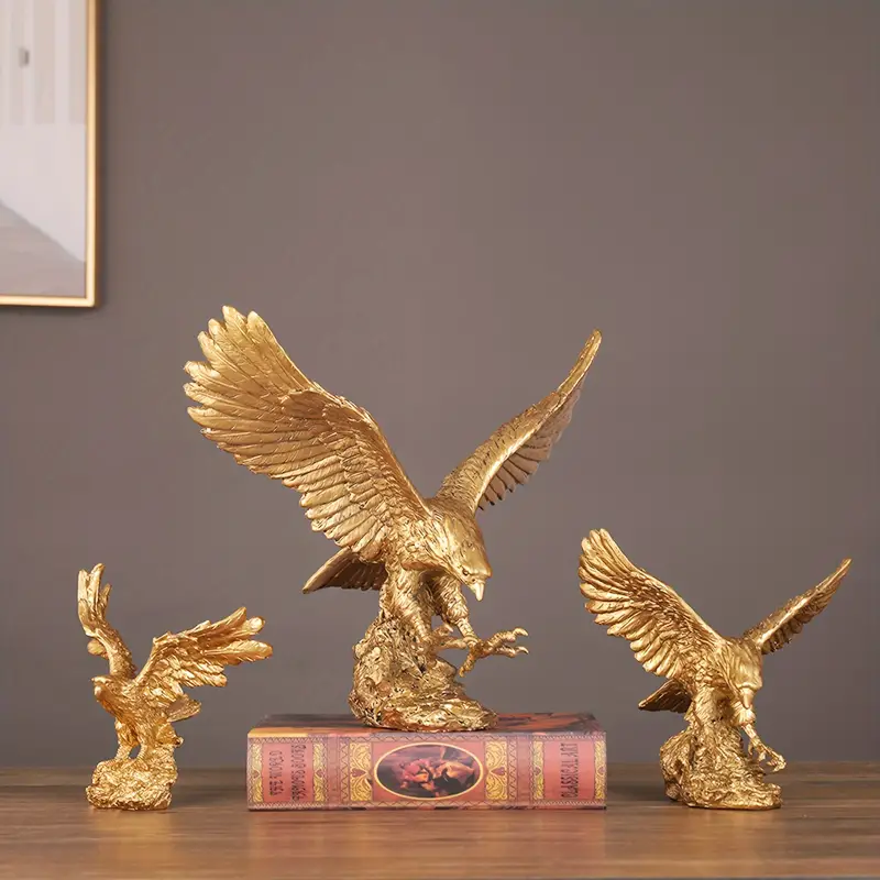 Golden American Eagle Statue Home
