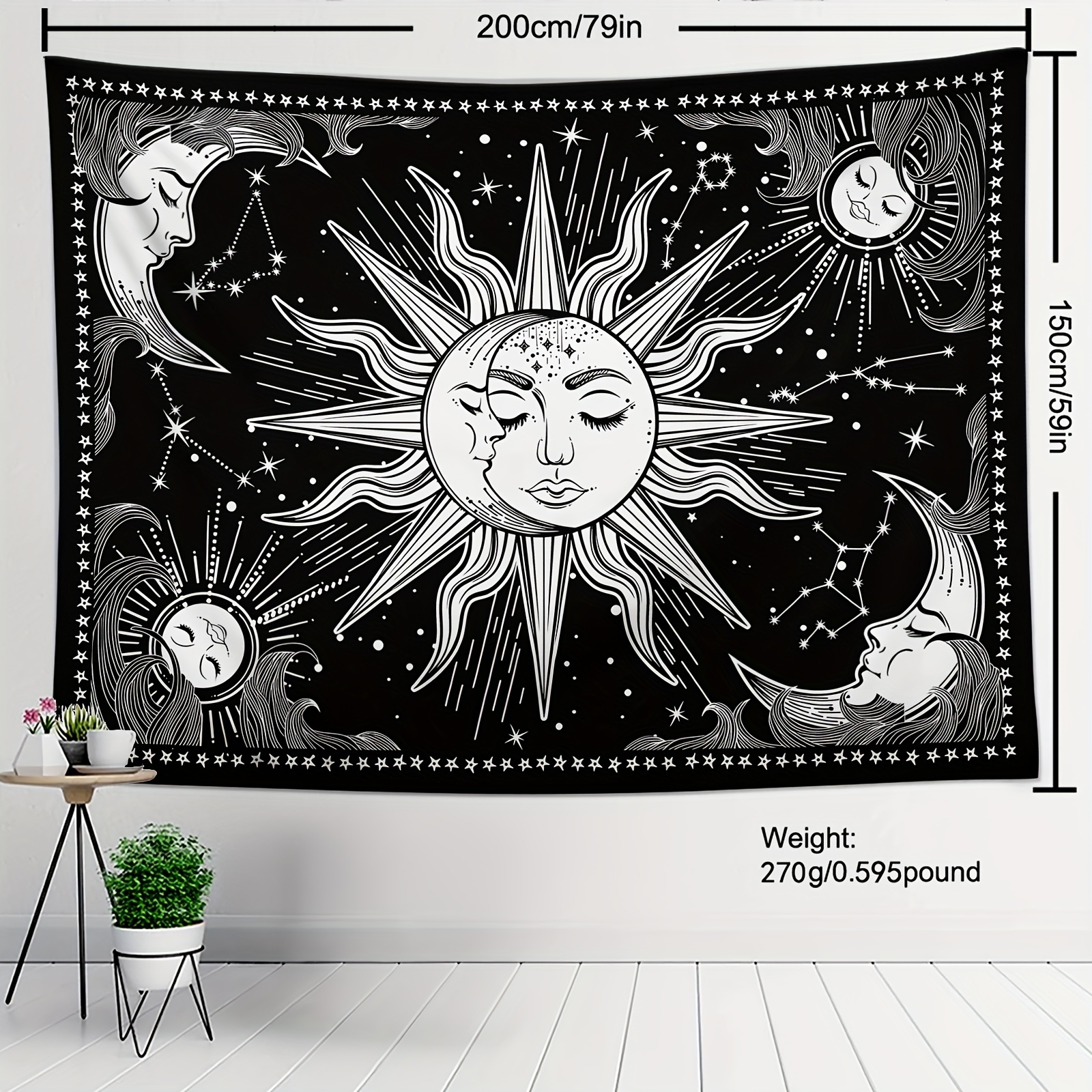 Large black online tapestry