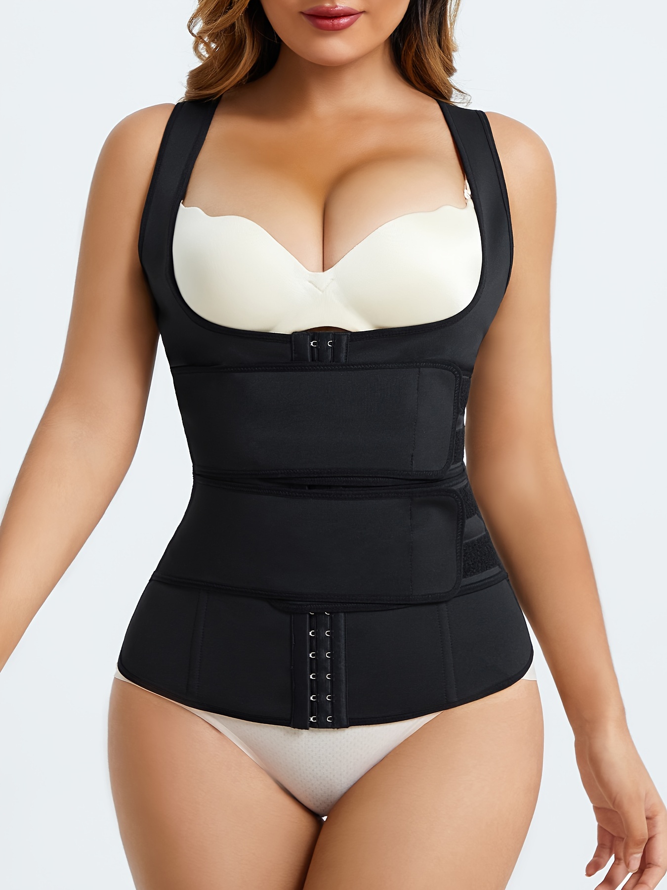 Front Buckle Shaping Tops Waist Trainer Tummy Control - Temu Canada