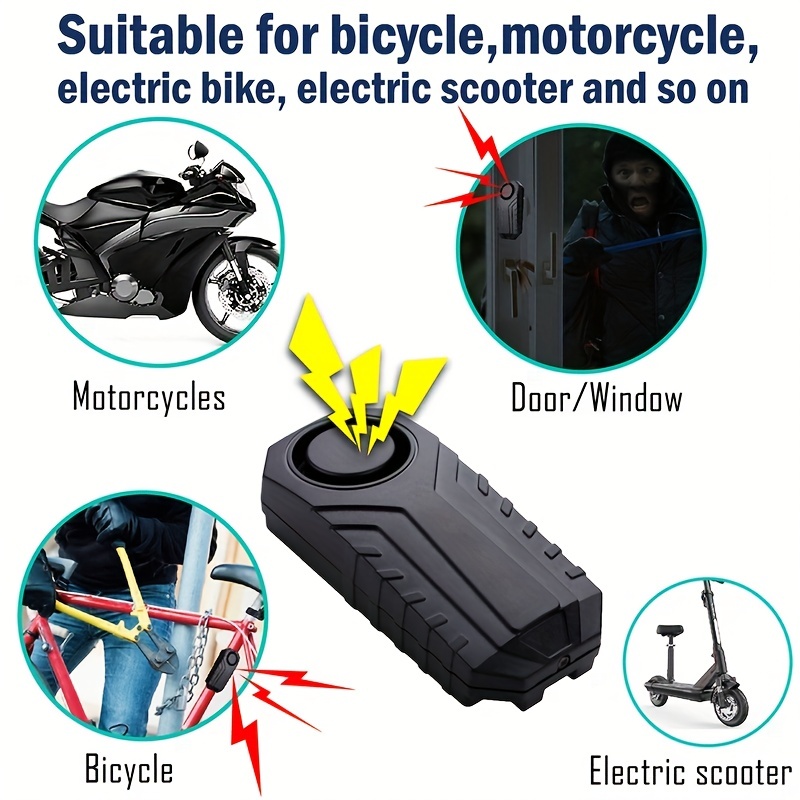 Accessoire vélo,Alarme de sécurité Anti-vol pour moto et vélo