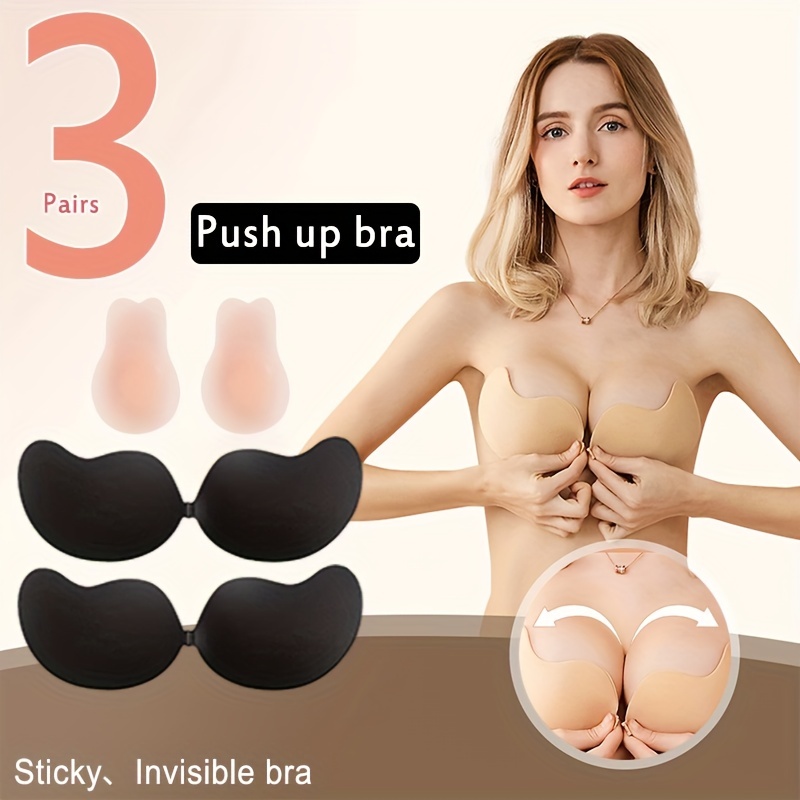 Adhesive Bra Strapless Sticky Invisible Push Up Silicone Bra For Backless  Dress With Nipple Covers Nude - Temu France