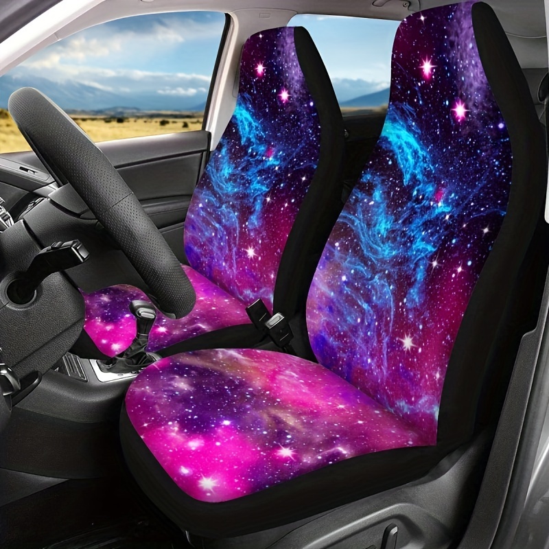 Car Seat Covers Front Pairs Polyester Purplecar Seat - Temu