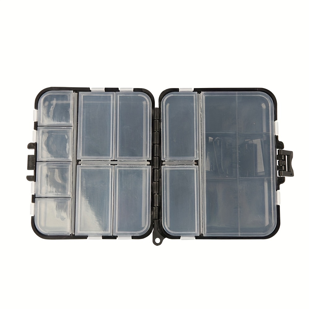 Black Fishing Tackle Box Small Accessory Storage Box Multi - Temu