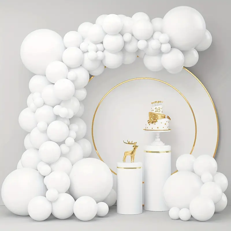 White Latex Balloons For Women And Girls Perfect For - Temu