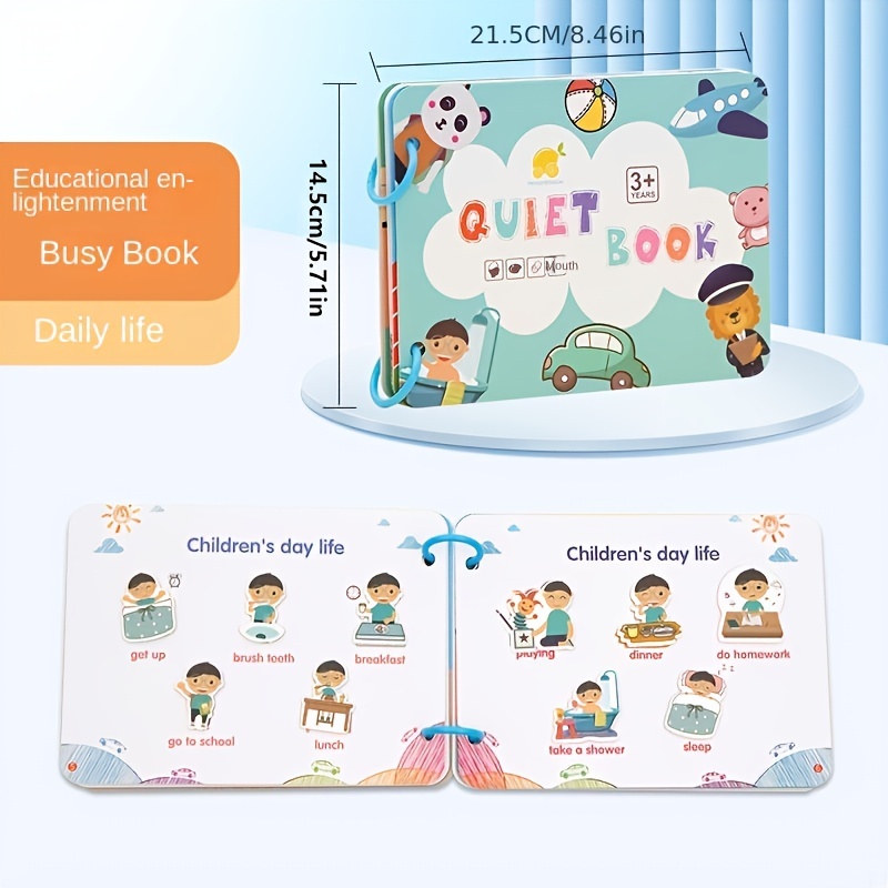 Montessori Baby Busy book my first Quiet Book Paste Early Learning  Education Toy Children Toy Matching game for babies 2 3 years