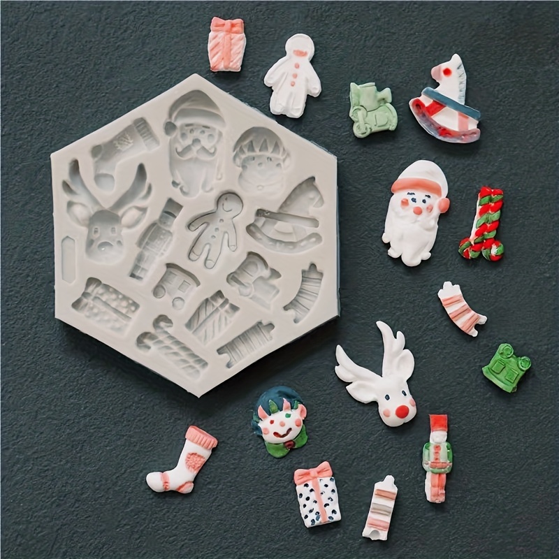 Bell Santa Claus Snowflake Tree Sugarcraft Fondant Christmas Cake Molds  Mould for the Kitchen Baking Cake