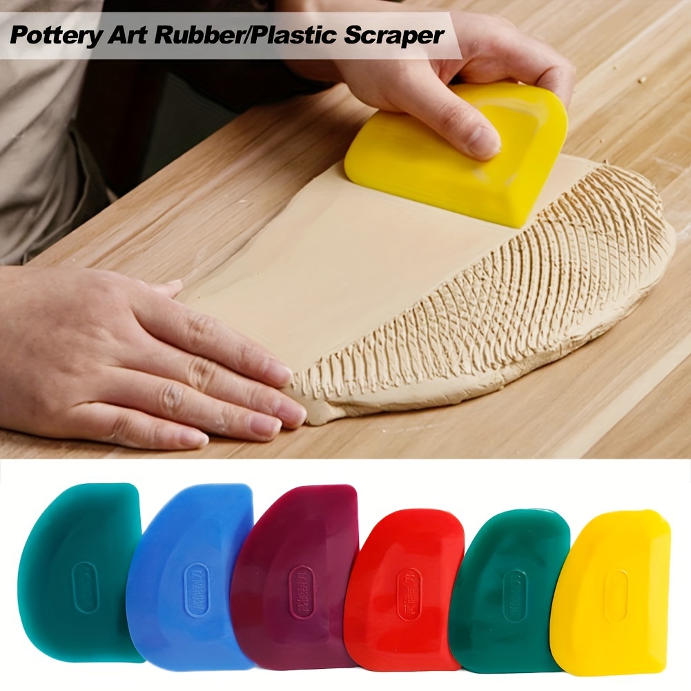 

1pc Pottery Art Rubber/plastic Scraper Cutter Multi-spec Diy Sculpture Ceramic Clay Auxiliary Clay Trimming Sculpture Shaping Tools