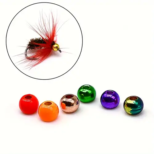 Glass Beads Material For Fishing Flies Colored Head Beads - Temu Canada