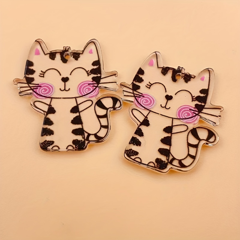 Cute Transparent Acrylic Cat Charms Pendants For Jewelry Making, Diy  Necklace Pendant Earrings, Diy Craft Accessories Keychain Materials - Temu  United Kingdom
