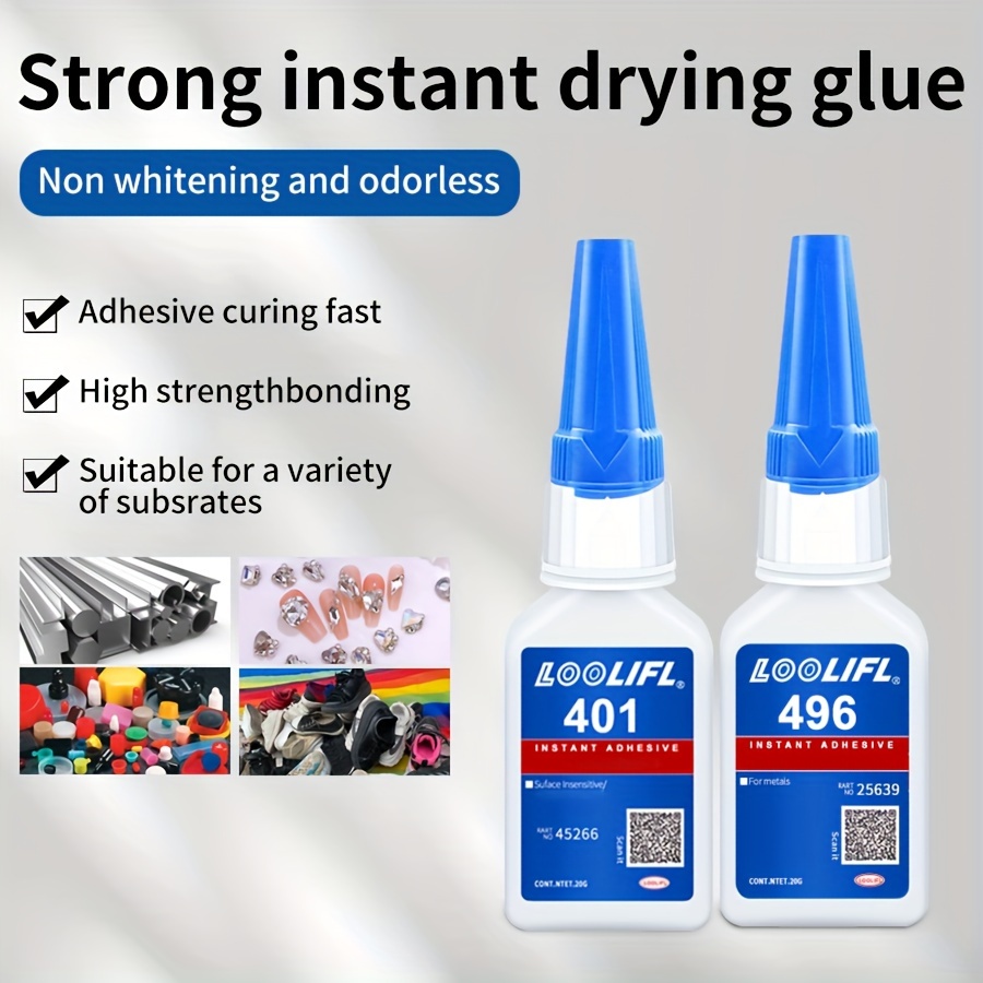 1pc/3pcs/5pcs Multi-functional 401/414/496 Series Instant Dry Glue,  Waterproof High Viscosity Glue For Metal Plastic Rubber Ceramic Wood And  More, Strong Glue, Check Out Today's Deals Now