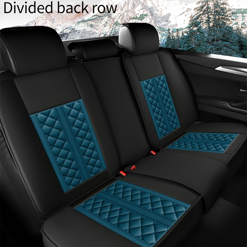 CAPITAUTO Leather Car Seat Covers, Waterproof Faux Leatherette Cushion  Cover for Cars SUV Pick-up Truck Universal Fit Set for Auto Interior