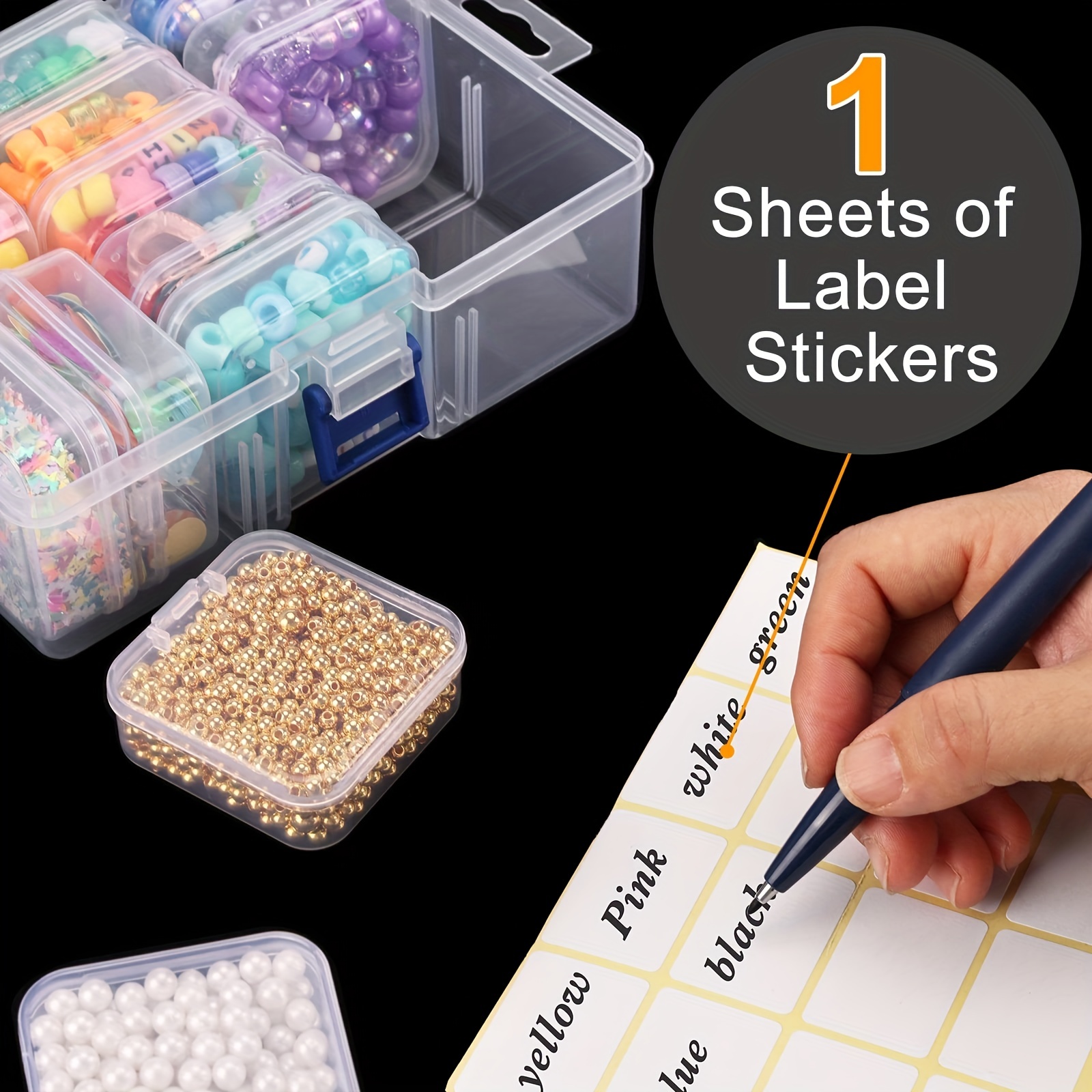 6/9/12 Grids Beads Storage Box Plastic Art Nails Case Rings Jewelry Storage  Box Earrings Organizer Beads Container Display Box