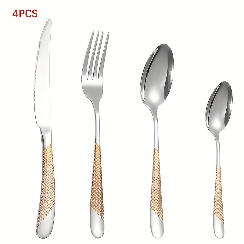Stainless Steel Cutlery Cutlery Star Diamond Simple Western - Temu