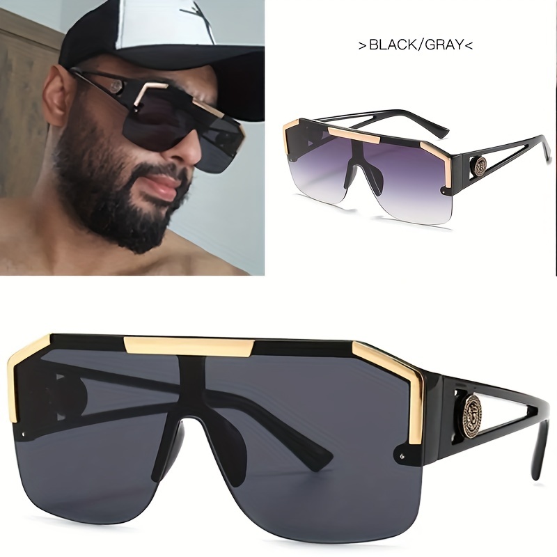 Men's UV400 One Piece Driving Sunglasses