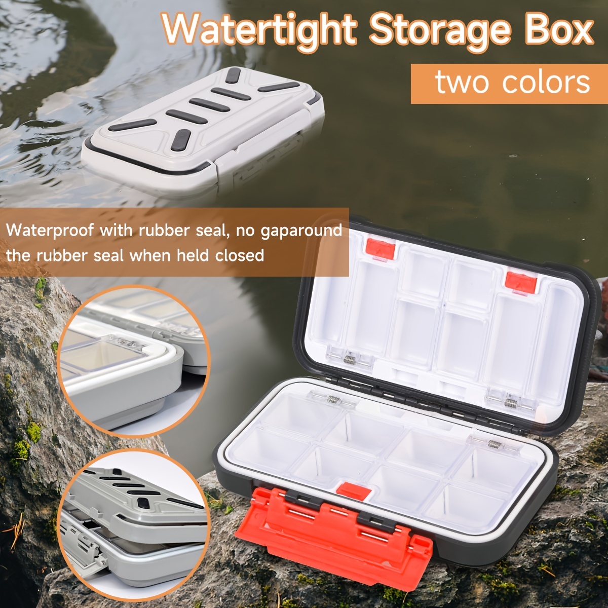 Mini Fishing Tackle Box Waterproof Lure Box Kayak Multifunctional