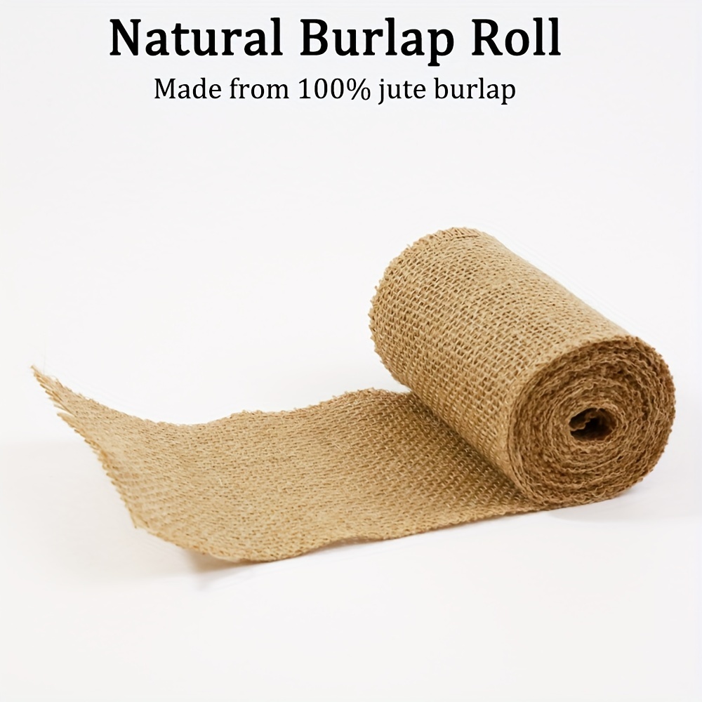 5 Yards Natural Burlap Fabric Ribbon Tan Jute Linen Ribbon - Temu United  Arab Emirates