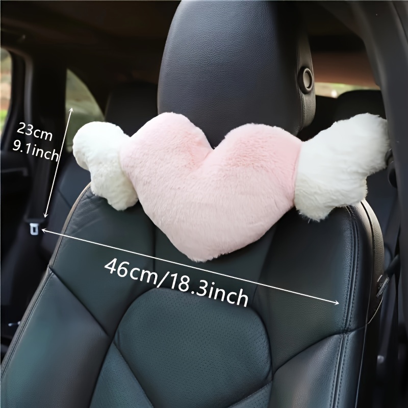1pc Cute Bunny Shape Car Headrest Pillow Neck Pillow Lumbar - Temu