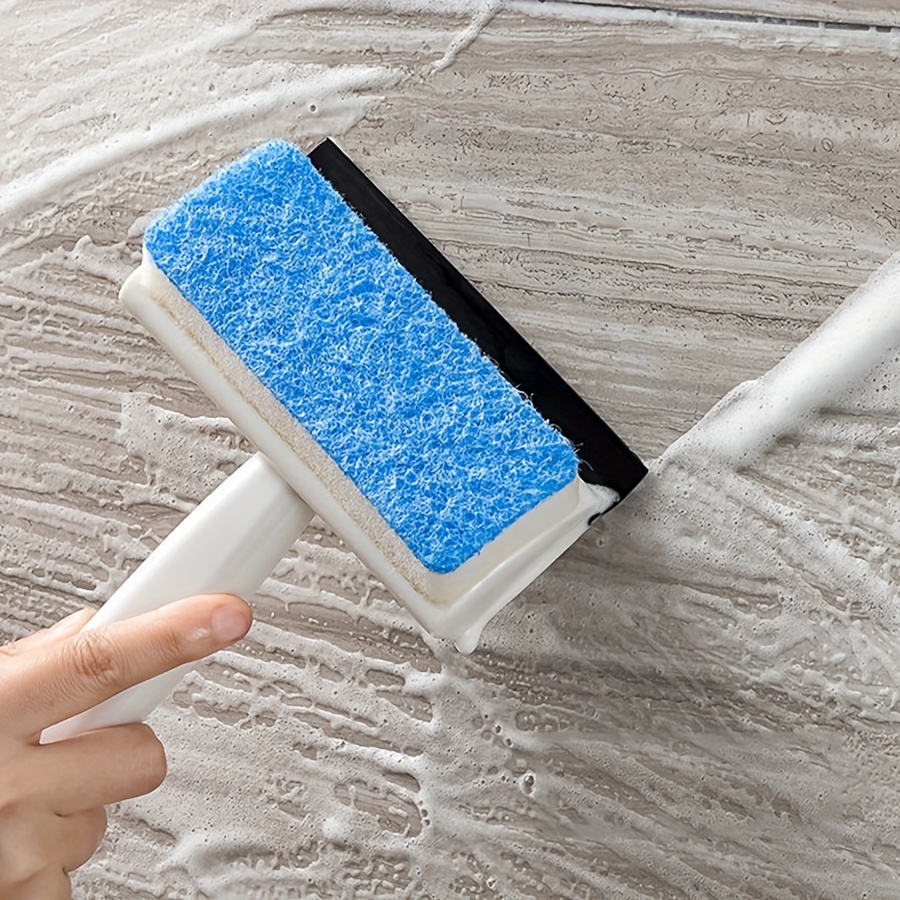 Plastic Bathroom Cleaning Brush With Wiper 2 In 1