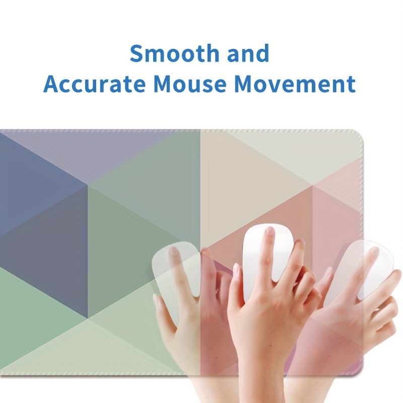 Geometric Shape Office Desk Pad Thick Edge Mouse Pad