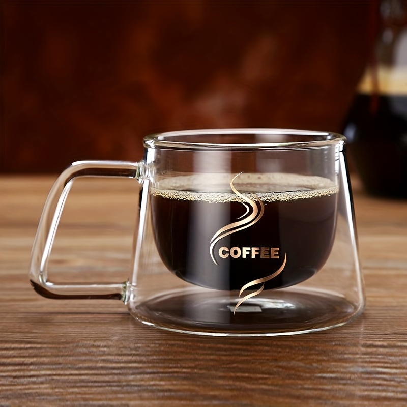 Transparent 200 ML Double Wall Coffee Glass Mug