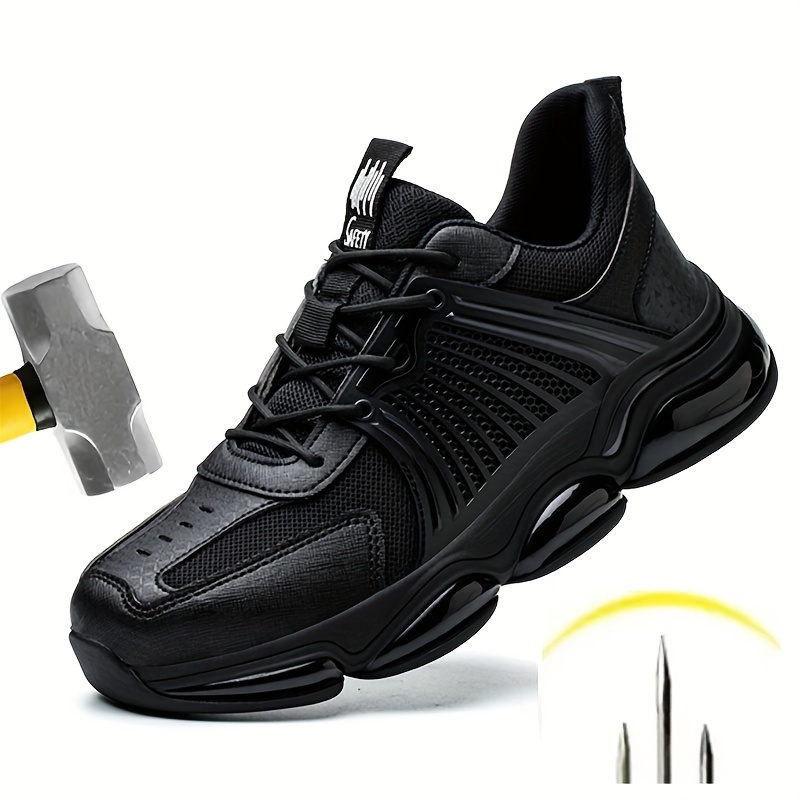 1 Par Zapatos Seguridad Trabajo Hombres Zapatos Seguridad - Temu