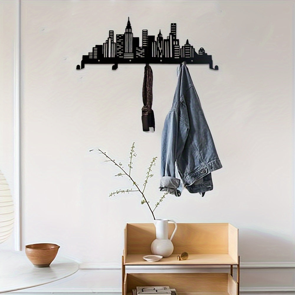 Perchero de pared skyline blanco - Orden en casa