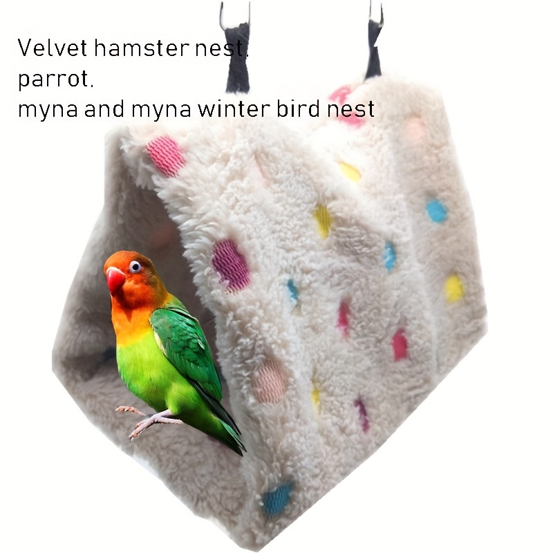 Hilewa Hiver chaud nid d'oiseau maison en peluche perroquet maison