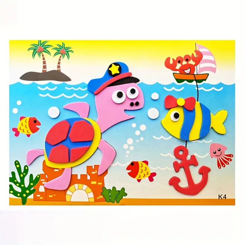3d Eva Foam Stickers For Toddlers Diy Cartoon Animal - Temu New Zealand