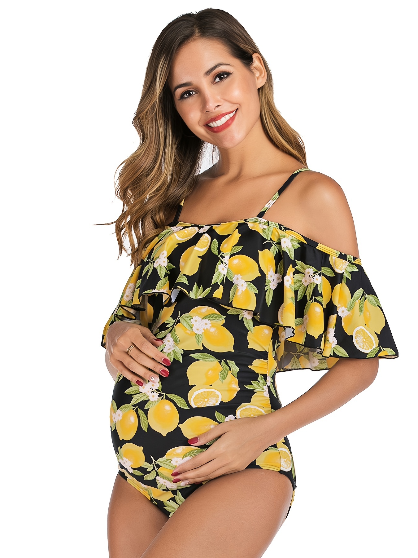 lemon maternity swimsuit