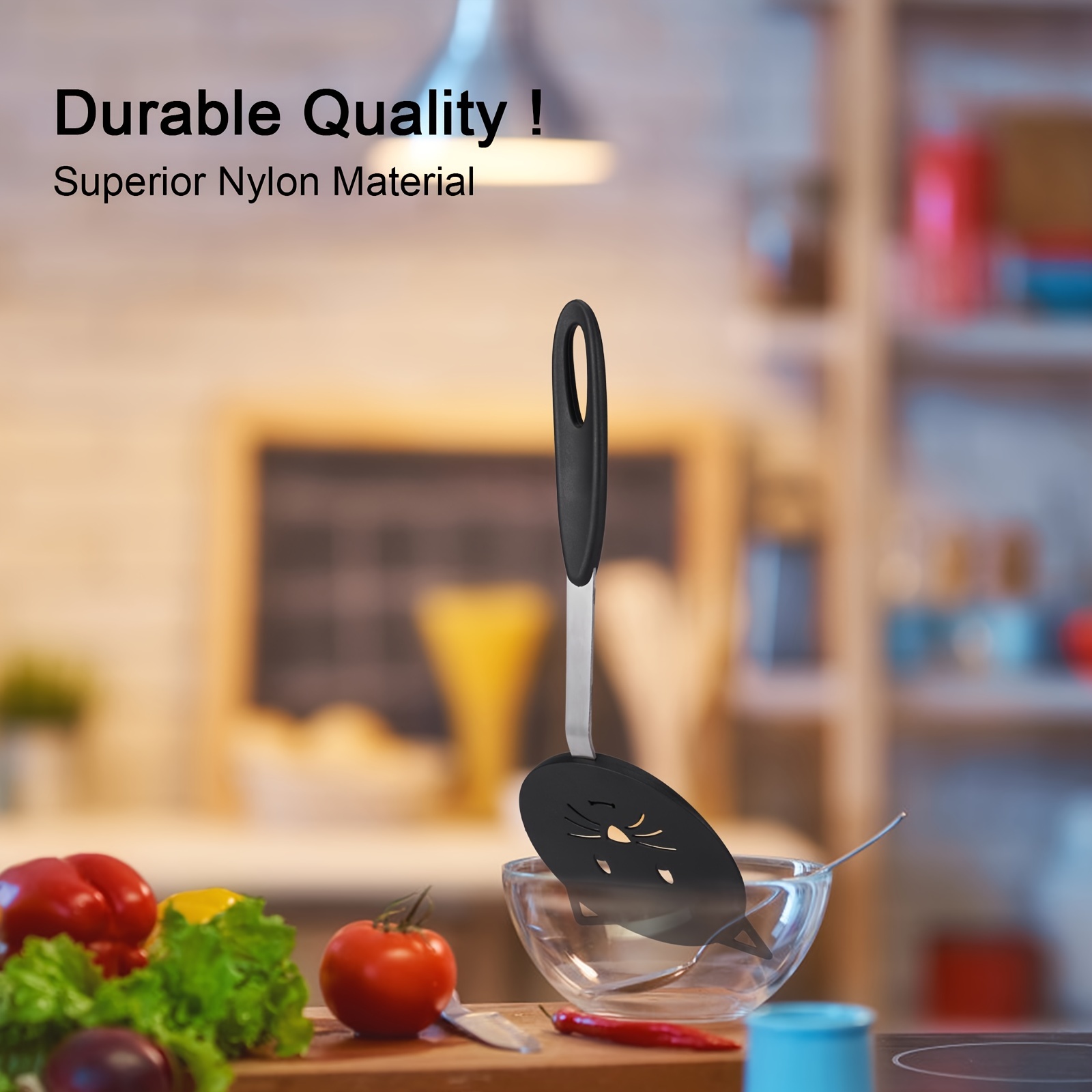 Nylon Spatula - High Temp Resistant, No Pot Damage